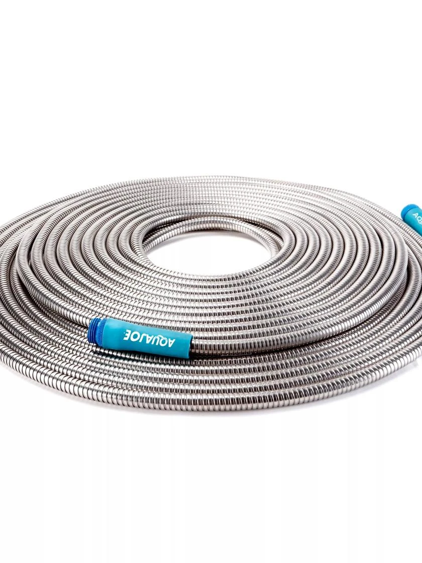 Sun Joe AJSGH100 Heavy-Duty Spiral Constructed Stainless Steel Garden Hose | 100-Feet | 1/2 In. Diameter 1 Sun Joe AJSGH100 Heavy-Duty Spiral Constructed Stainless Steel Garden Hose | 100-Feet | 1/2 In. Diameter