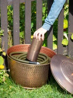 Hammered Copper Hose Pot With Lid 14 Hammered Copper Hose Pot With Lid -Garden Tools Shop 8613311 0019